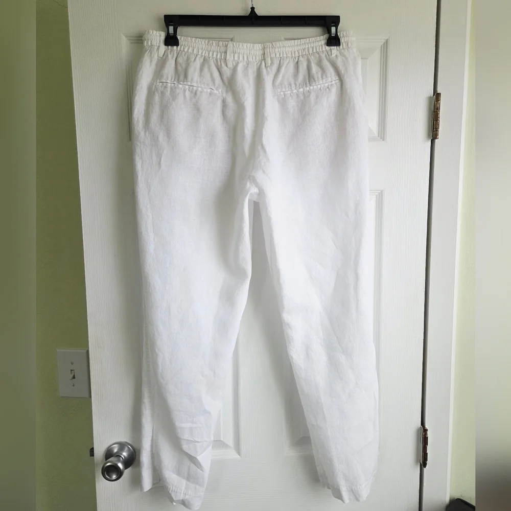 ZARA Man White Linen Pants Size XL